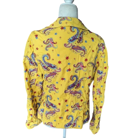 Paisley Yellow Women's Jacket - Picture 2 of 14